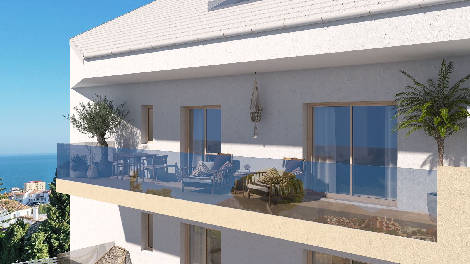 Terrasse med havutsikt