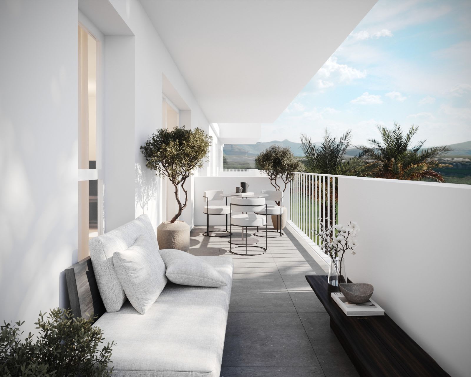 Overbygd privat terrasse