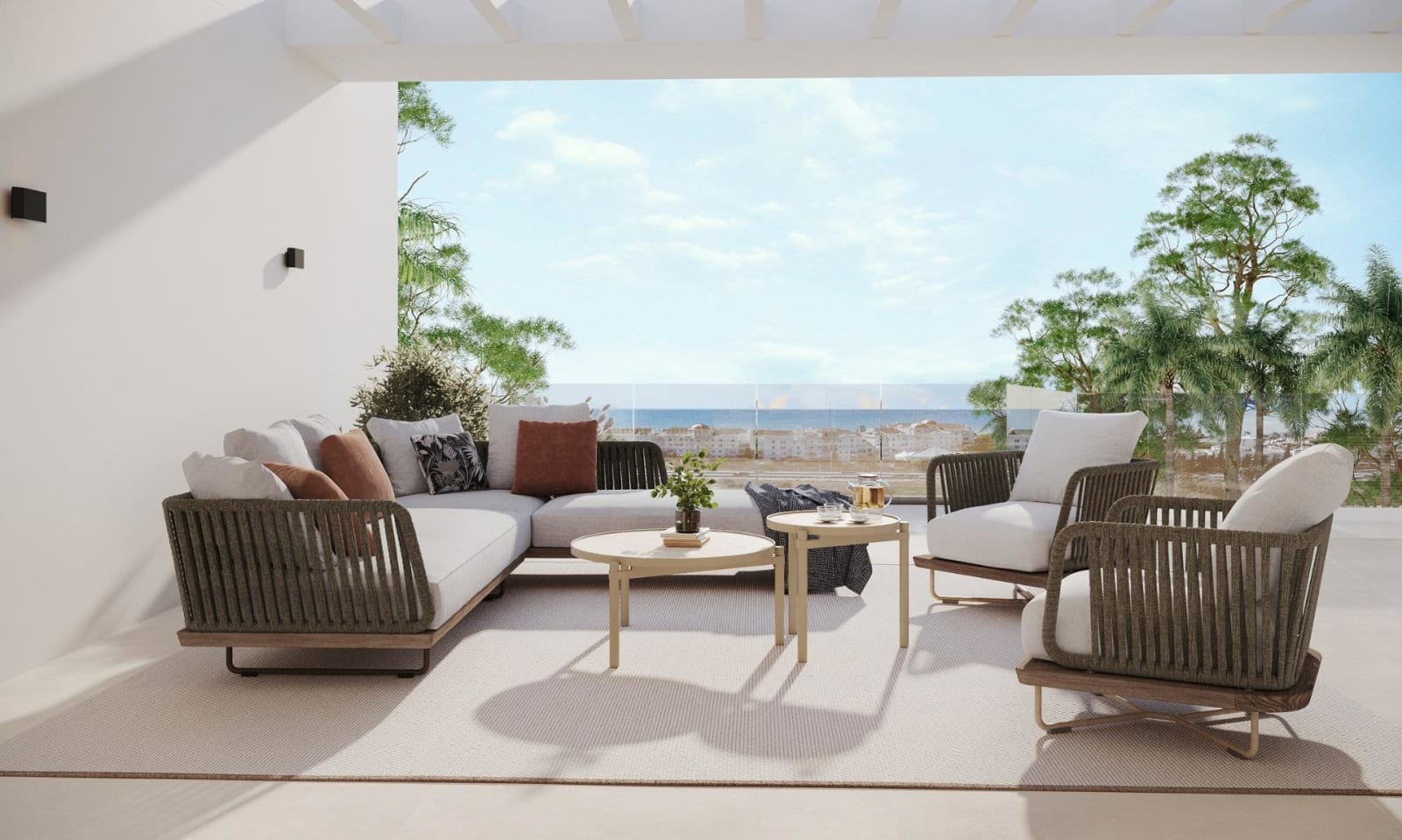 Terrasse med havutsikt