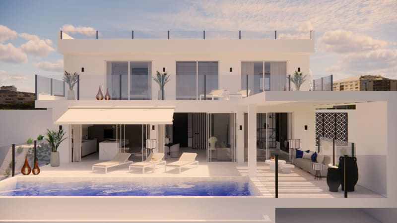 Frittliggende villa til salgs i Casares