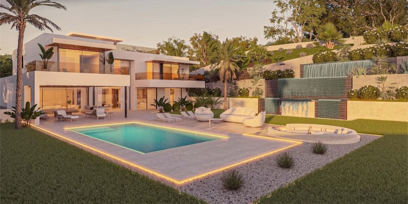Fritliggende villa til salg i Elviria