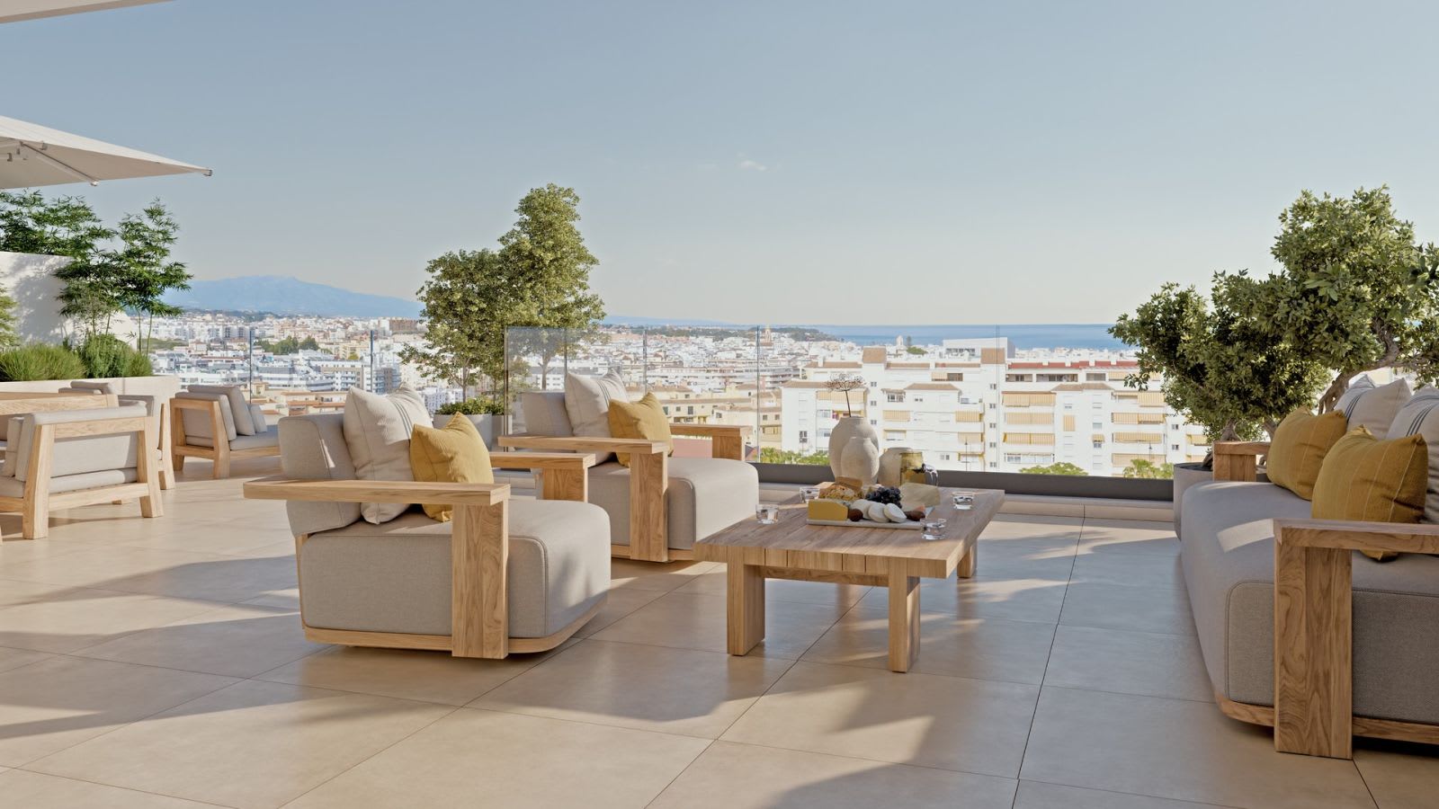 Terrasse mot sjøen
