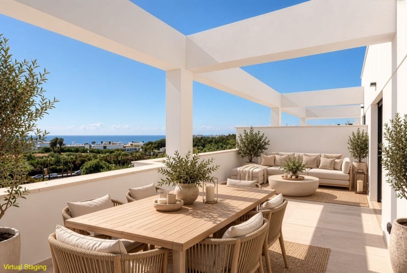 Toppleilighet med 2 soverom til salgs i Estepona