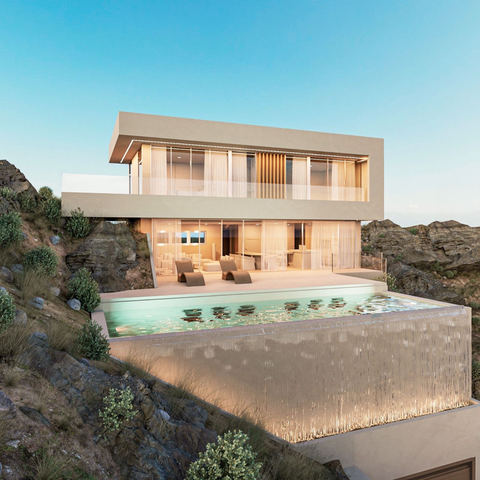 Privat bassengterrasse
