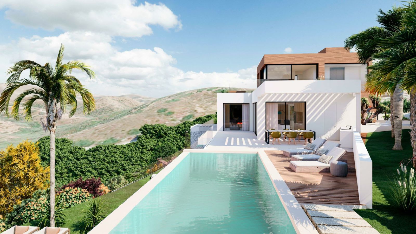 Privat bassengterrasse