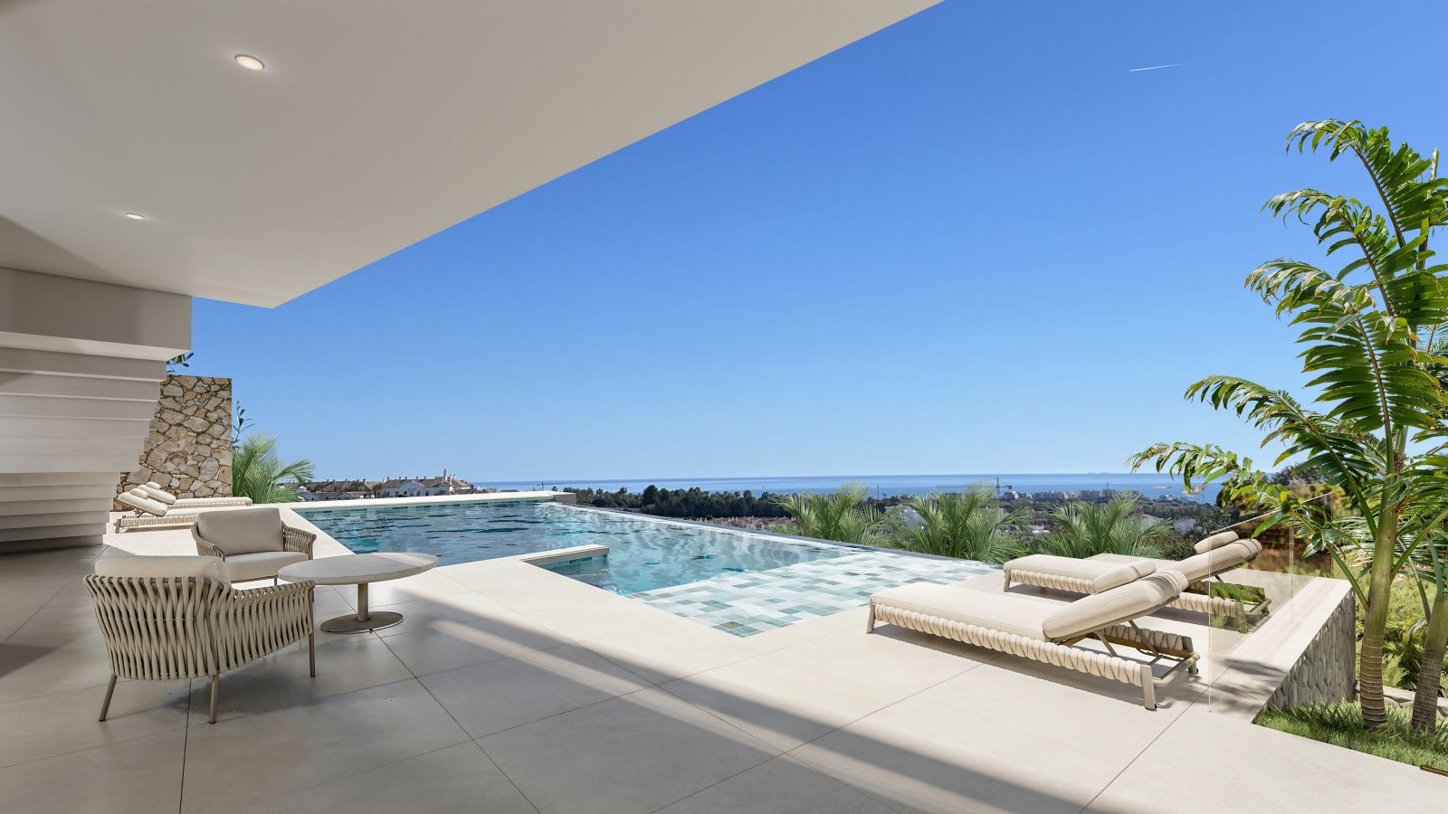 Privat bassengterrasse