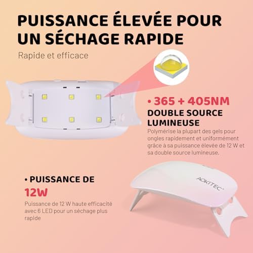 Vue 4 de Aokitec Mini Lampe Uv