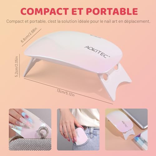 Vue 5 de Aokitec Mini Lampe Uv