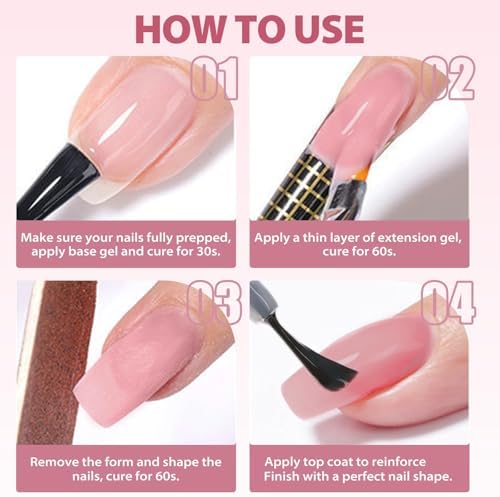 Vue 3 de Gel Construction Ongle Uv