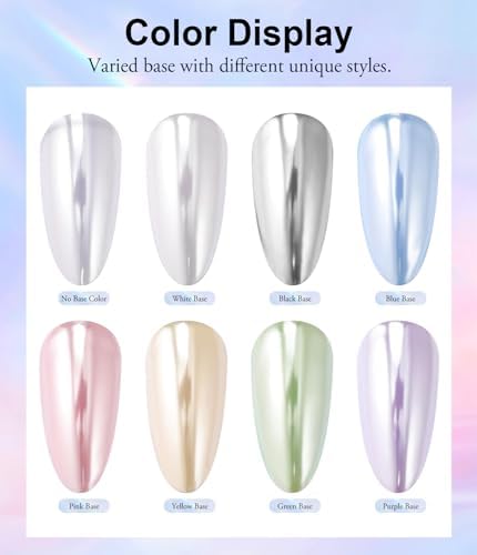 Vue 3 de Bishengyf Poudre Chrome Ongle