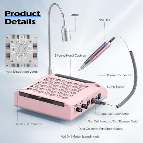 Vue 3 de Ponceuse Ongles Electrique
