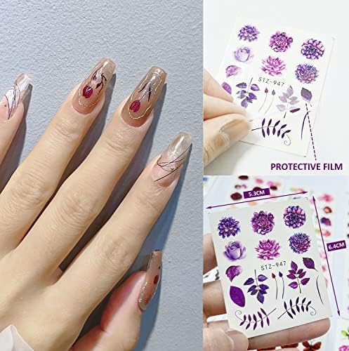 Vue 2 de Feuilles Transferts Deau Autocollants