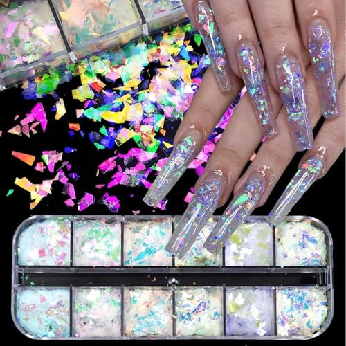 Vue 5 de Paillettes Ongles Sirene