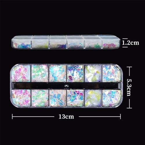 Vue 6 de Paillettes Ongles Sirene