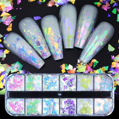 Vue 7 de Paillettes Ongles Sirene