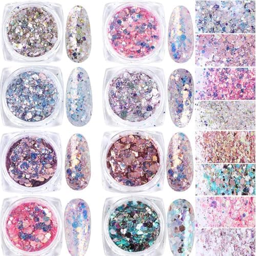Vue 7 de Gzmayuen Paillette Ongles Nail