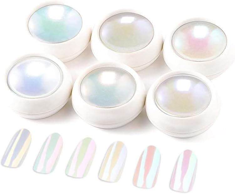 Bishengyfupgradepoudre Chrome Ongle Blanc