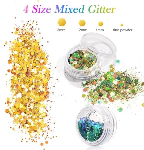 Vue 5 de Paillettes De Corps Couleurs