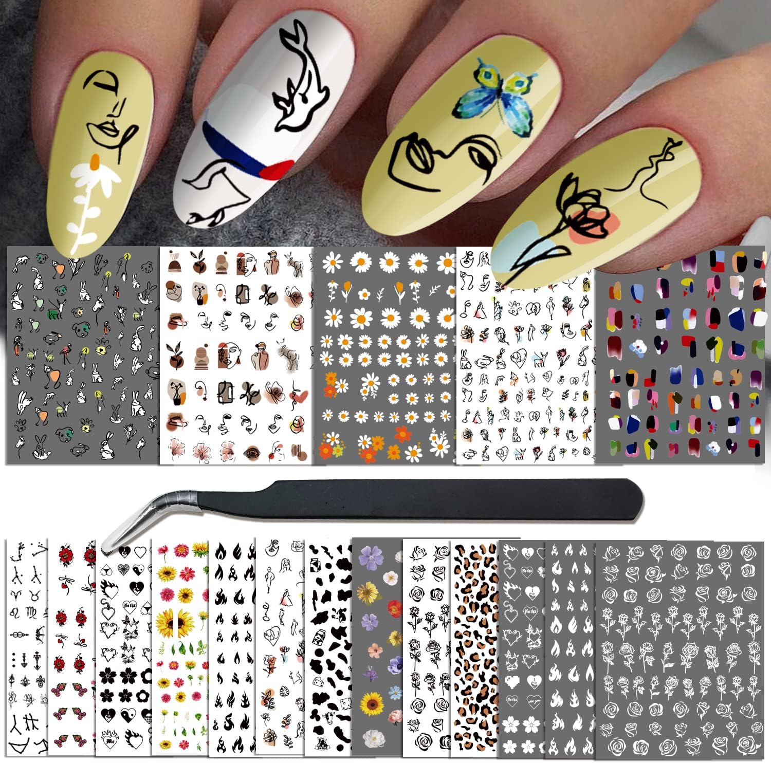 Feuilles Stickers Ongles Automne