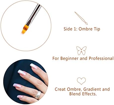 Vue 2 de Pinceau Ombrefrench Nail Art