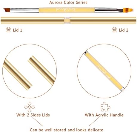 Vue 4 de Pinceau Ombrefrench Nail Art