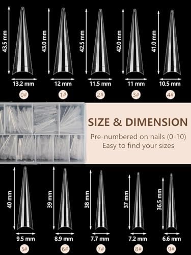 Vue 4 de Pcs Stiletto Long Nail