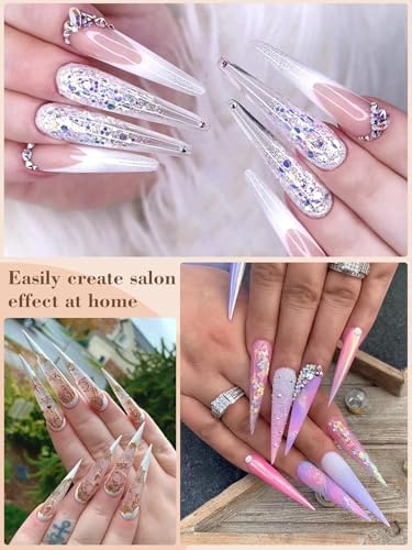 Vue 5 de Pcs Stiletto Long Nail
