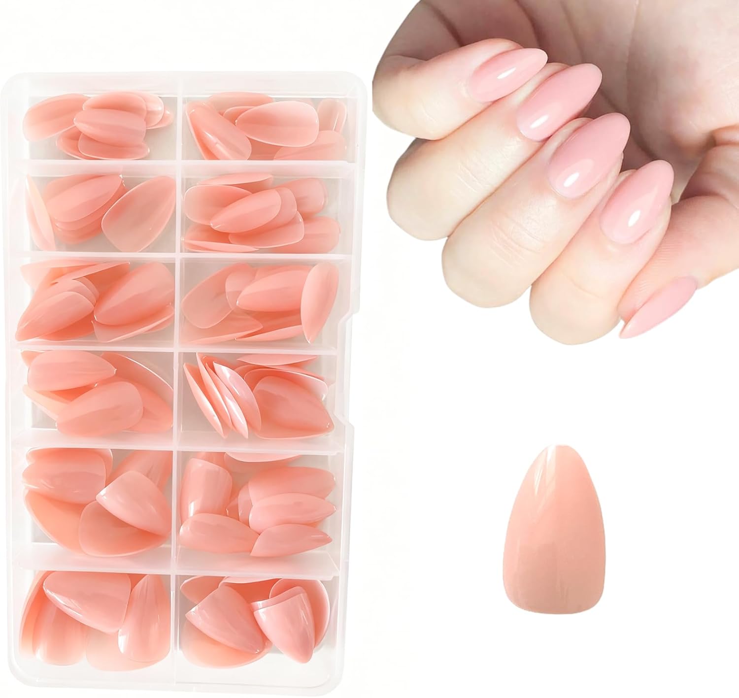 Pieces Ongles Presses Almond
