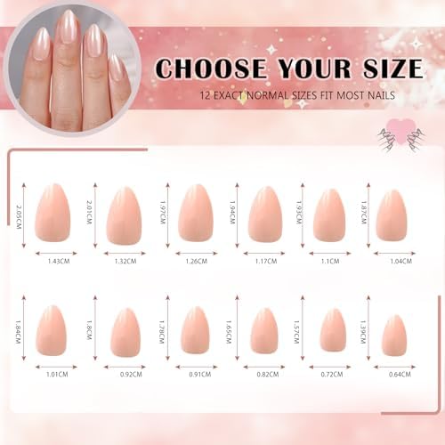 Vue 6 de Pieces Ongles Presses Almond