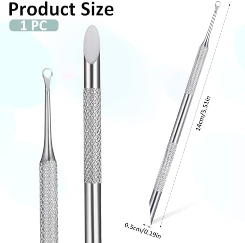 Vue 2 de Repoussecuticules En Acier Inoxydable