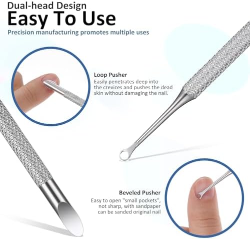 Vue 3 de Repoussecuticules En Acier Inoxydable