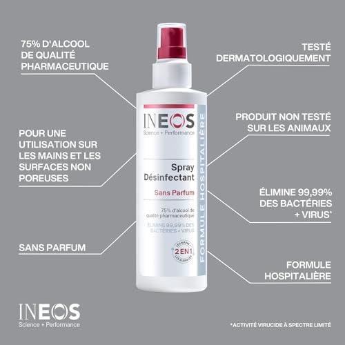 Vue 2 de Ineos Hygienics Spray Desinfectants