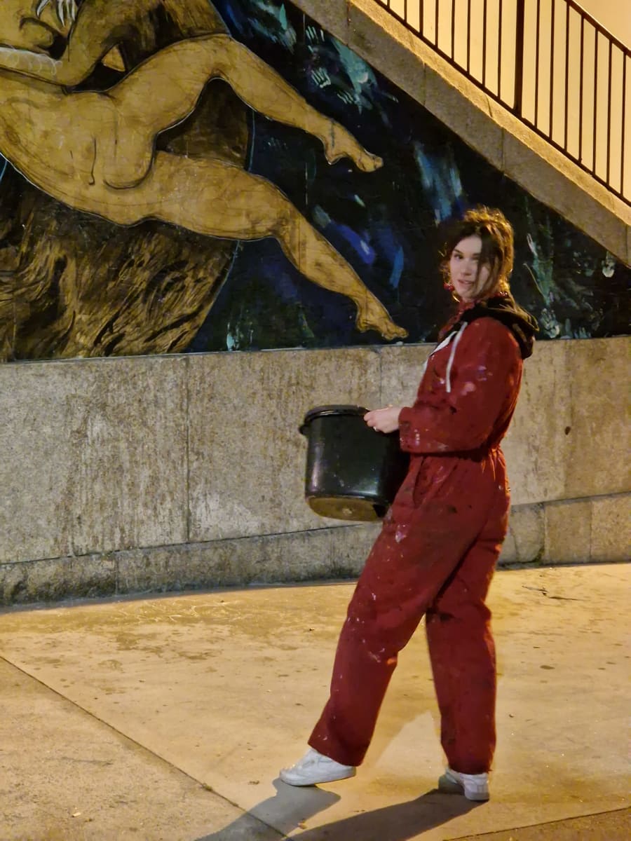 BerriBlue street art portrait