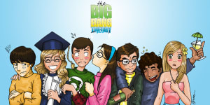 The Big Bang Theory en forma de caricatura