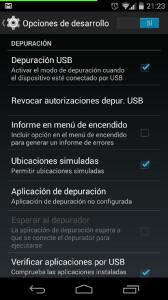 depuracion usb