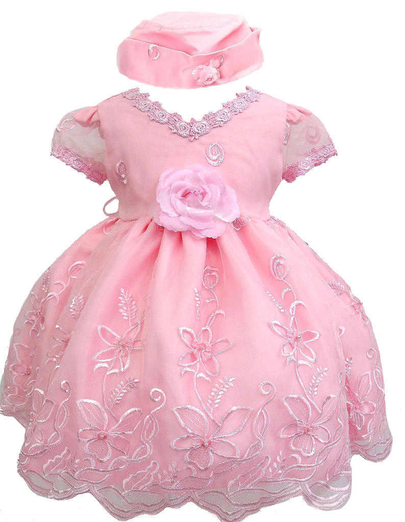 New Baby Infant Toddler Girl Pageant Wedding Formal Pink Party dress