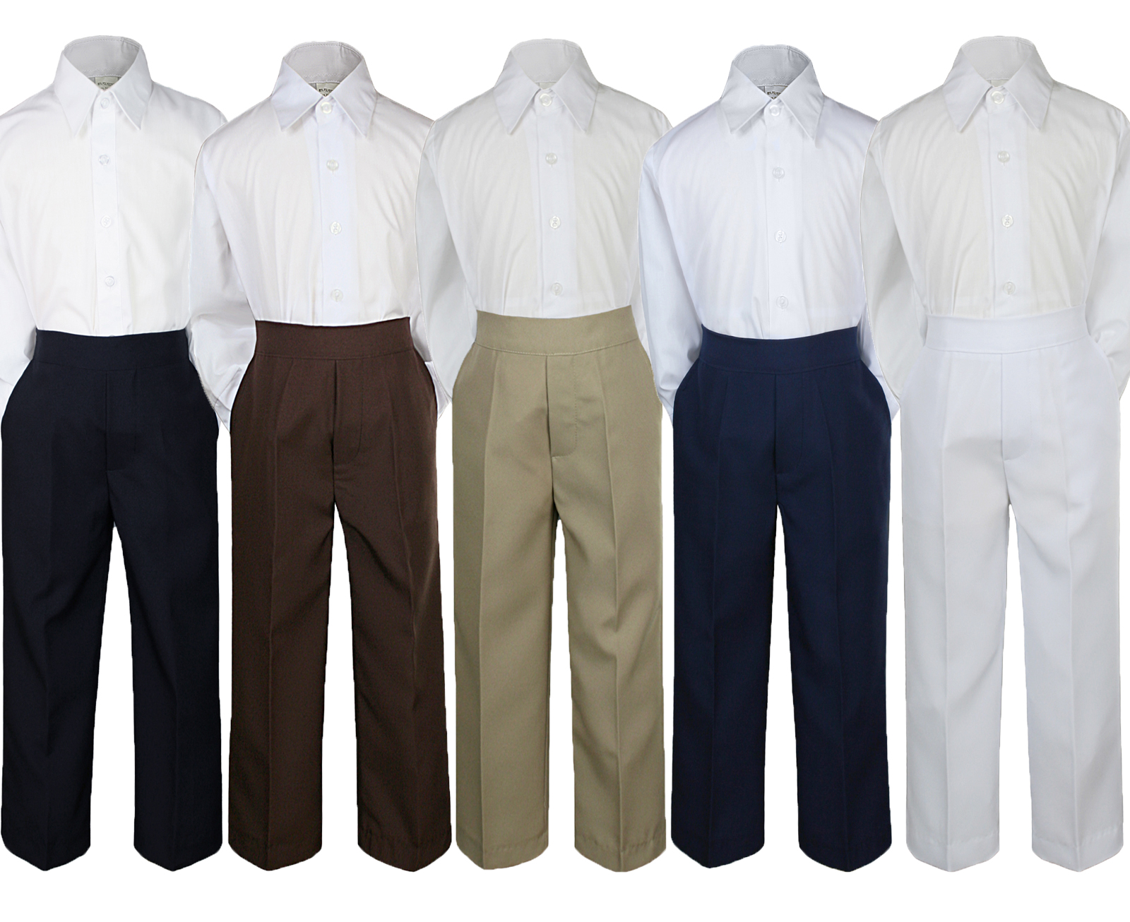 New Born Baby Toddler Kids Boy Teen Formal White Shawl Lapel Suit Set Satin Necktie Sm-20