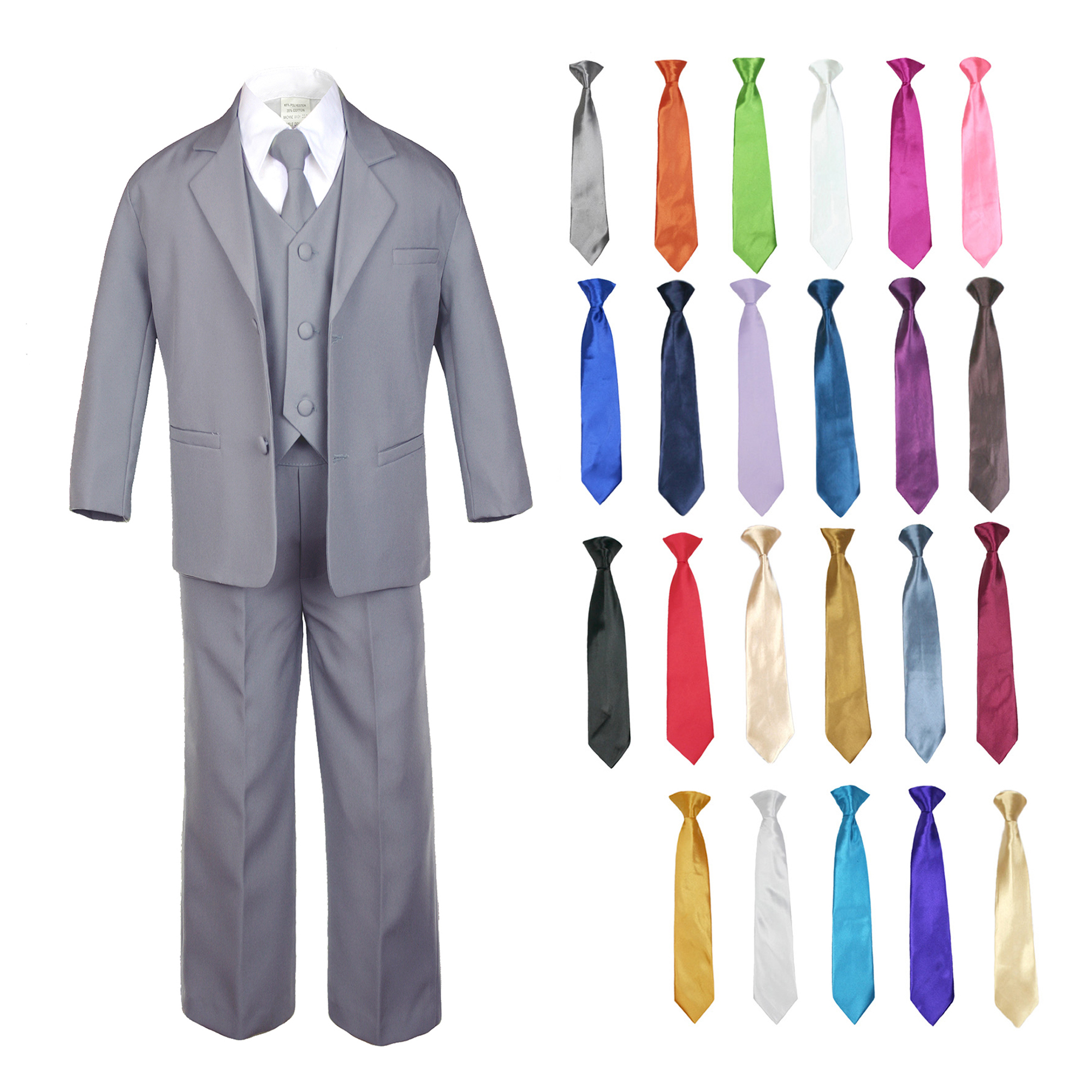 2pc Baby Boy Toddler Teen Formal Party Tuxedo Suit White Shirt /& Pants set Sm-20