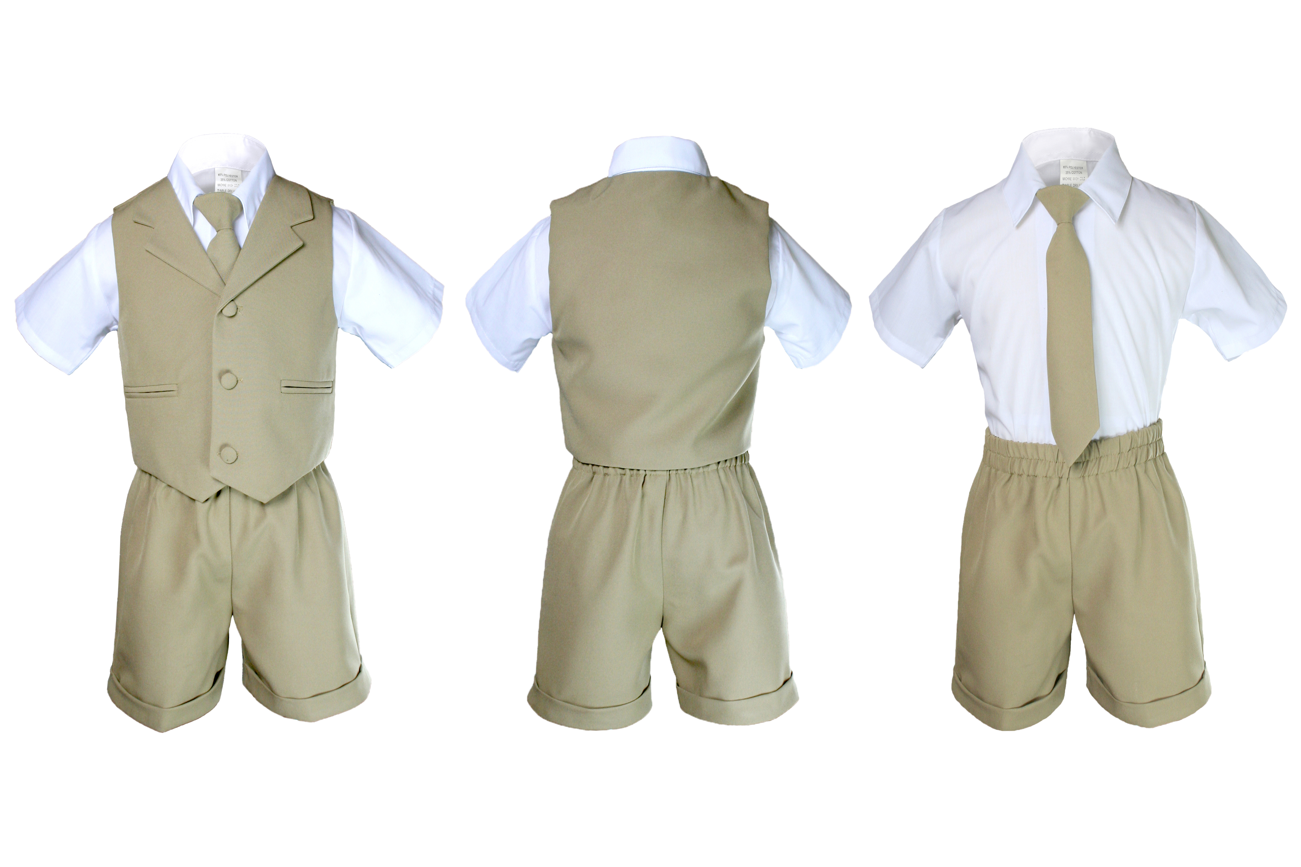 Hat Suit New born to 4T Khaki New Baby Boy /& Toddler Formal Vest shorts