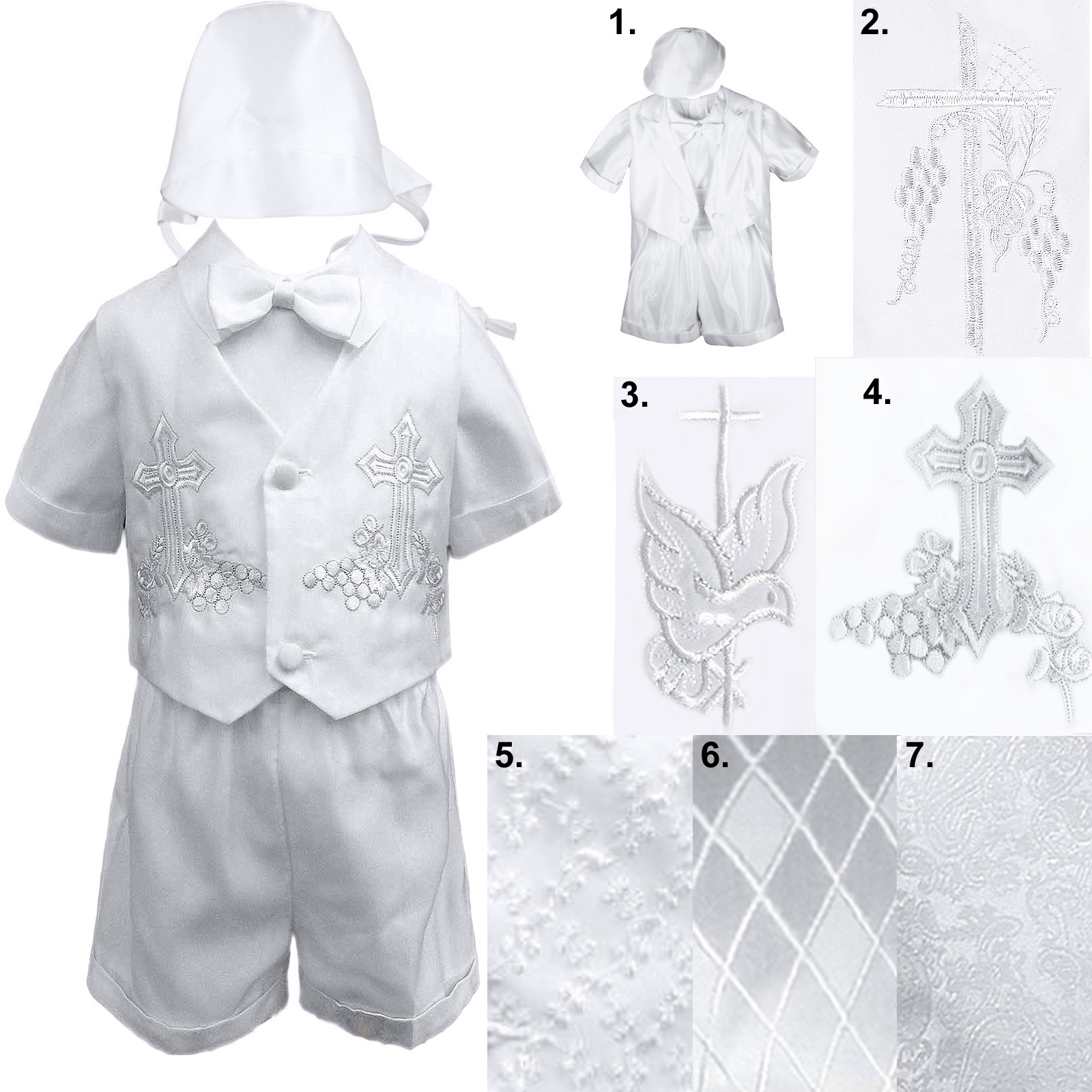 Baby Toddler Boy 4pc Baptism White Wedding Vest Set Suit Tuxedo Baby 18 Year