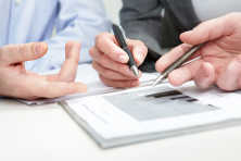 Hand with notepad image