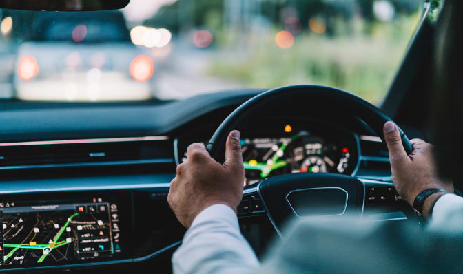 Image of car steering wheel