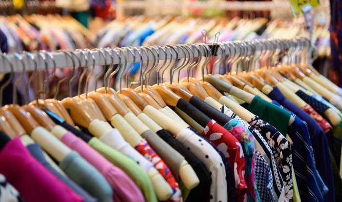 Image of clothes on a rail