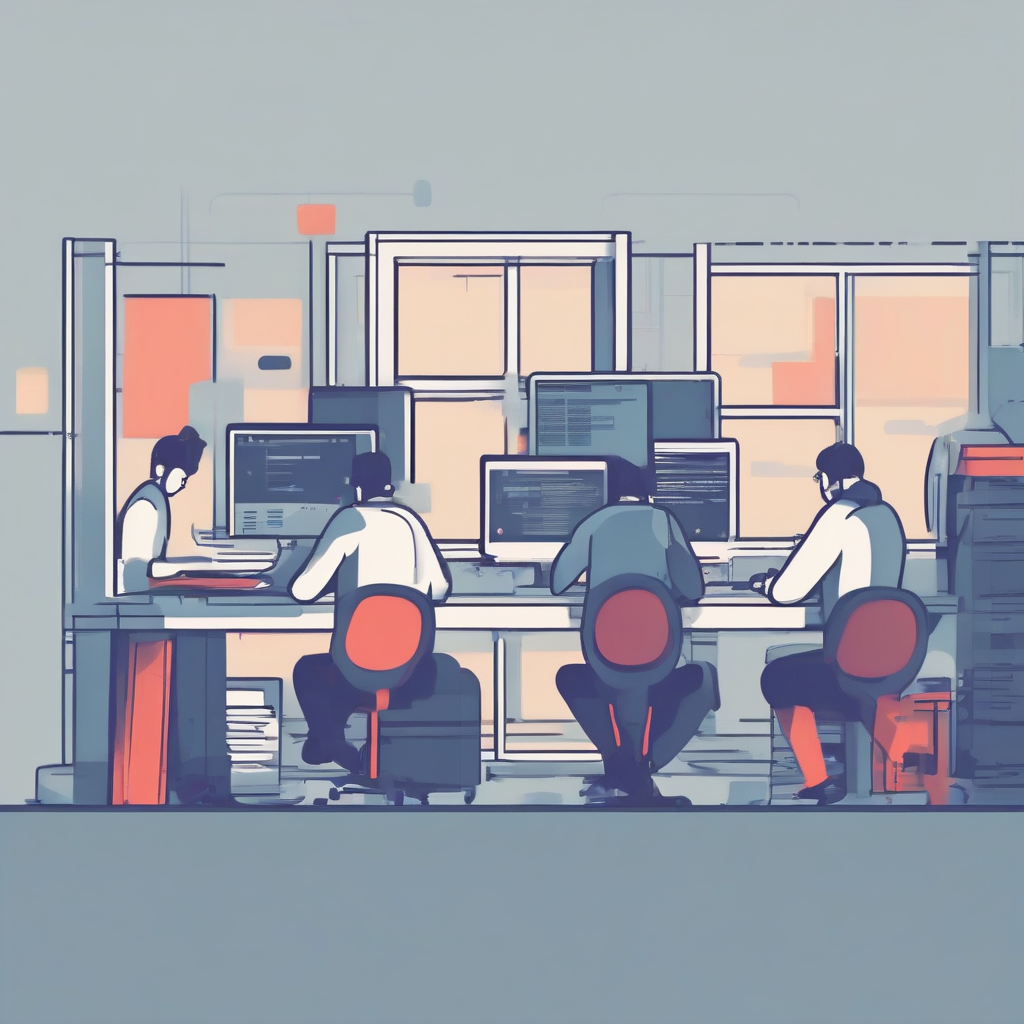 A developer debugging code with error handling logs on a screen