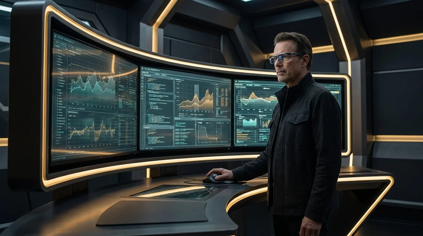 DORA Metrics Are Obsolete: Here's What Replaced Them - A senior software architect standing at a large monitor arra