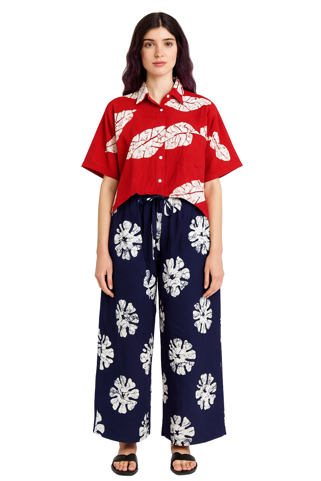 Top and Pant made from Ankara wax fabrics for women