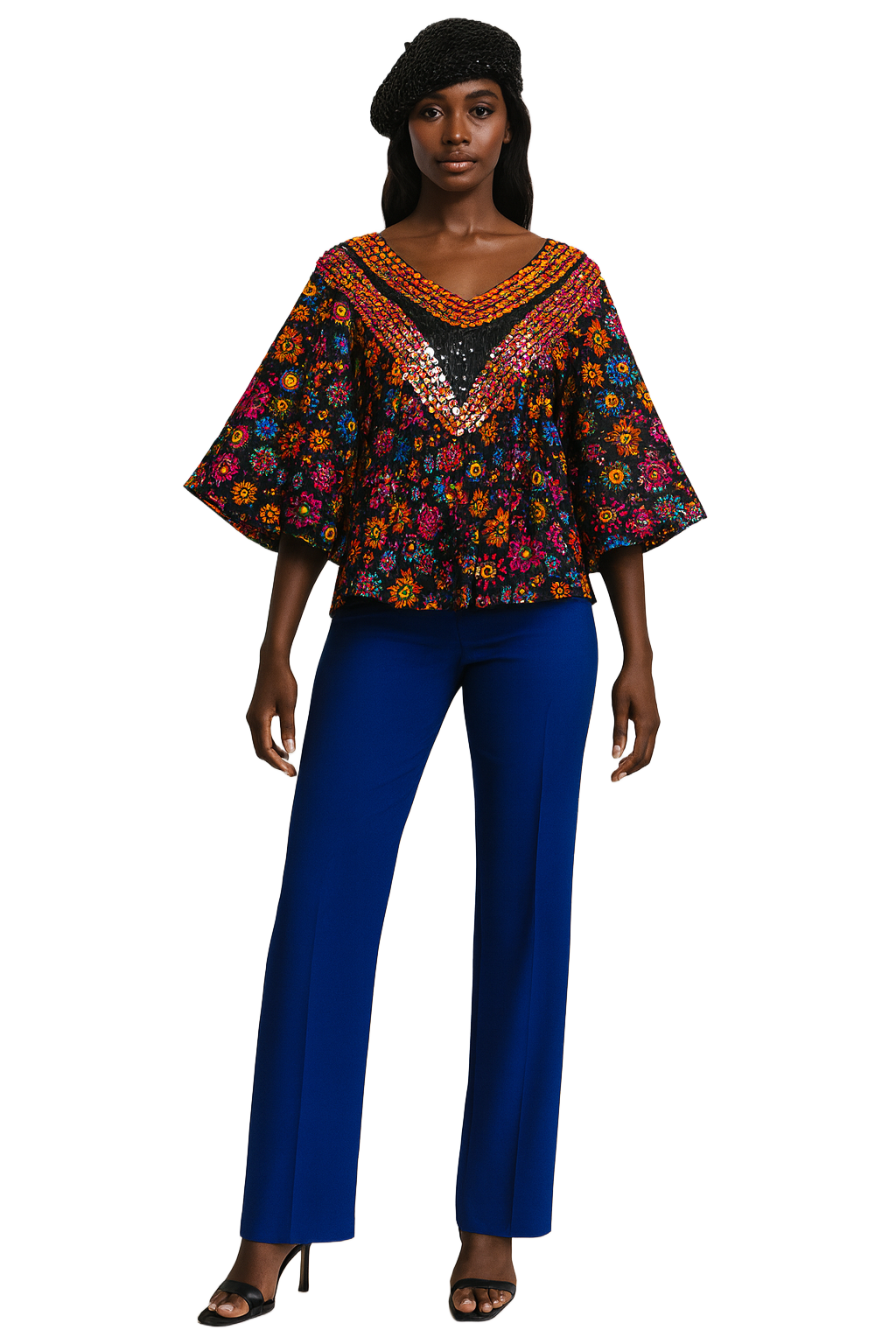 Beaded Ankara Top for women