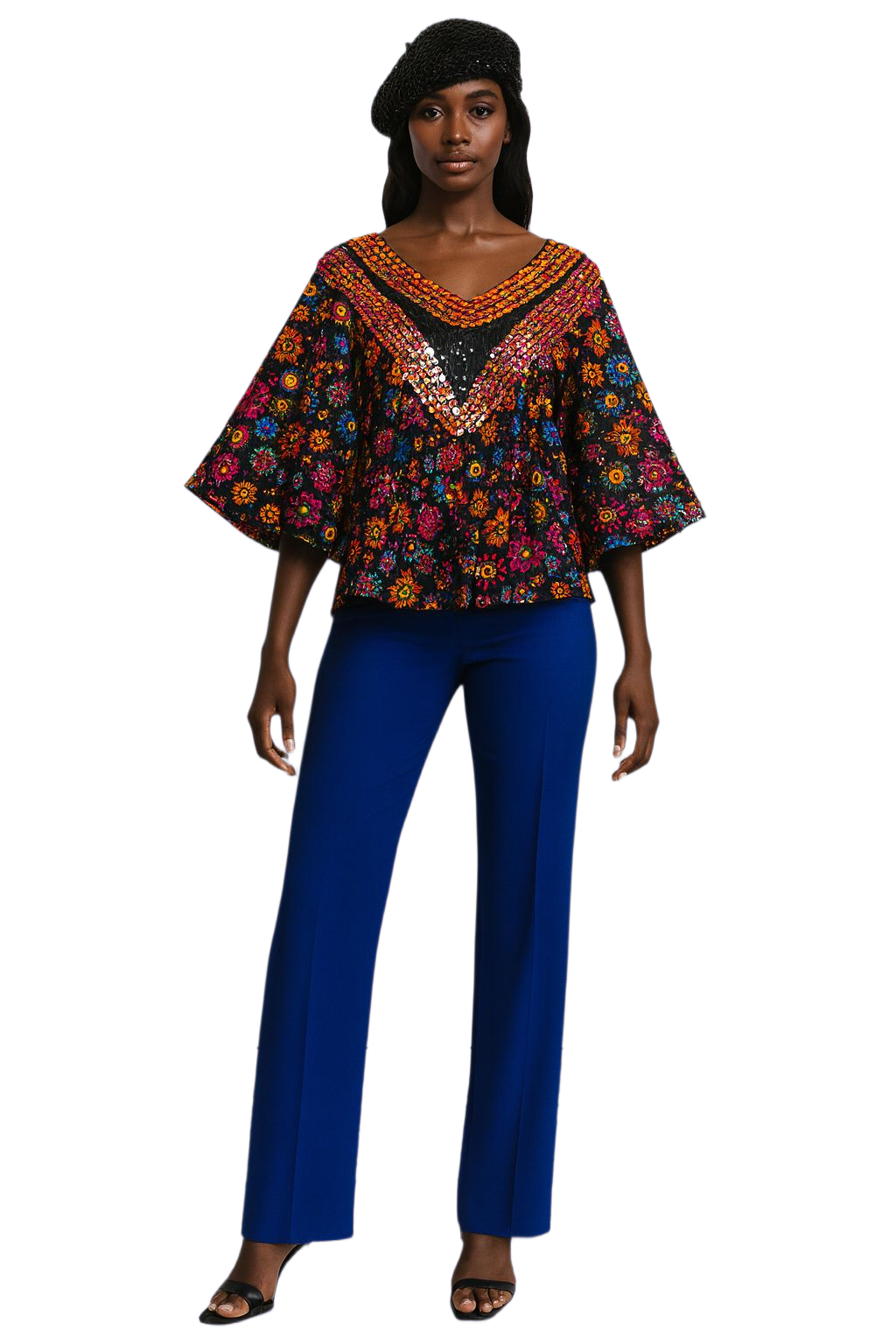 Beaded Ankara Top for women