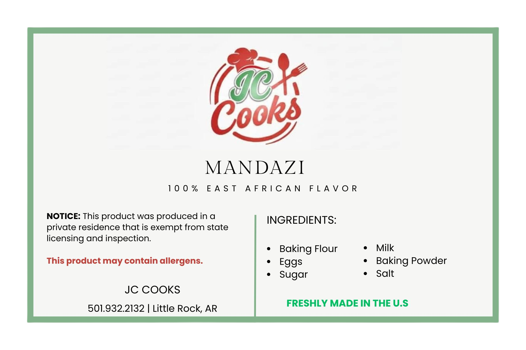 Mandazi (Mandaazi) - 50 Pieces Mega/Party Size