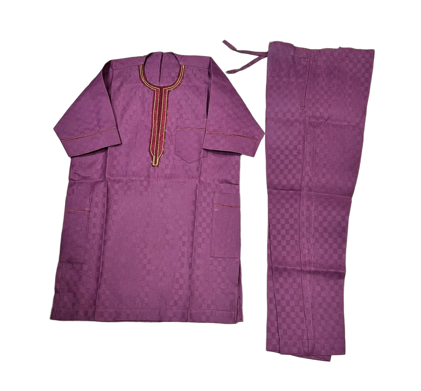 Men's Nigerian Senator Suit – 2-Piece Embroidered Top & Trousers